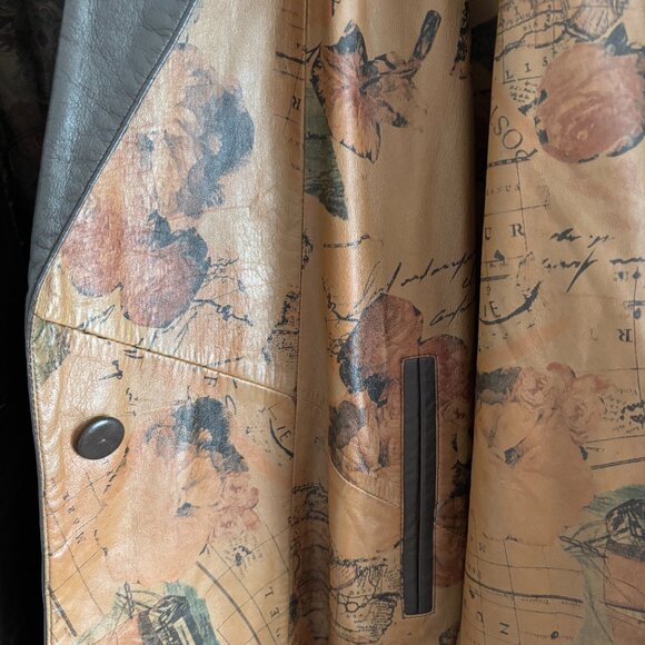 Vintage Printed Collage Leather Jacket - Picture 5 of 16